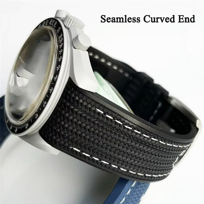 olevo Uhrenarmband Silikon, 20mm, Schwarz, Unisex - Bild 6