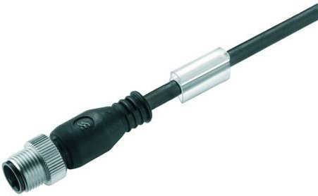 Weidmüller Sensor-Aktor-Steckverbinder M12 Stecker gerade, 3-polig, schwarz, 5,00 m - Bild 1