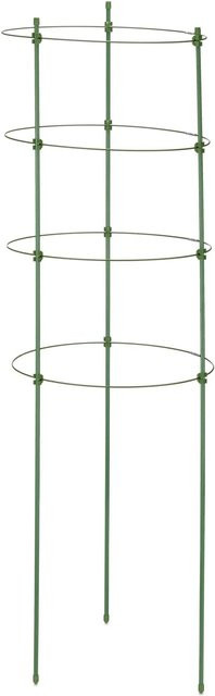 Relaxdays Rankstütze 2er Set aus Eisen und Kunststoff in Grün, höhenverstellbar für Garten, Beet und Balkon, Höhe: 91 cm, Breite: 28 cm - Bild 1
