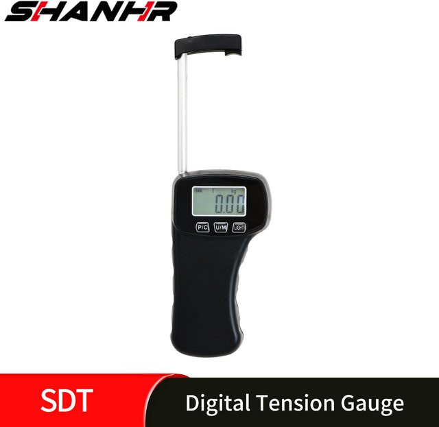 SHANHR Digitales Kraftmessgerät Push-Pull-Messgerät mit LCD-Anzeige und Hintergrundbeleuchtung in Schwarz - Bild 1
