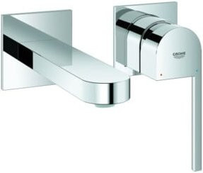 Grohe Fertigmontageset PLUS UP 2-Loch-Waschtischarmatur mit Einhebelmischer in Chrom, Auslauf: 14,7 cm - Bild 1