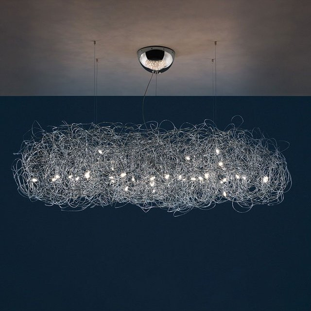 Catellani & Smith Fil de Fer Nuvola mod. E LED-Pendelleuchte in Silber - Bild 1