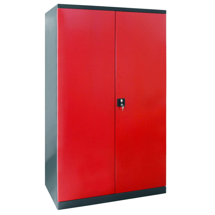 PROREGAL Stahlschrank Owl mit 4 Fachböden und Schloss, Farbe Anthrazitgrau Rot, H x B x T: 192 x 110 x 58 cm - Bild 2