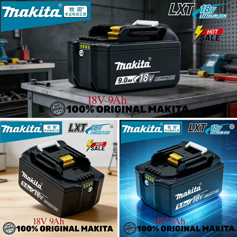 Makita Original 18V Lithium-Ionen Akku 9Ah in Schwarz für BL1840 BL1830B BL1850B BL1850 BL1860 BL1815 - Bild 6
