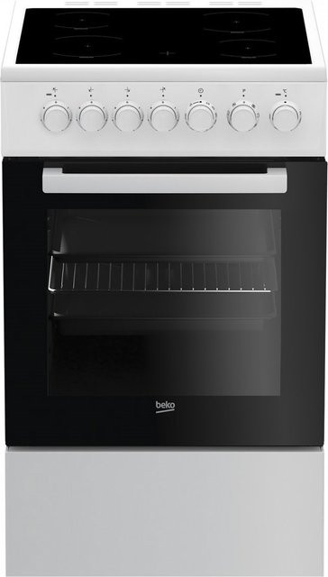 Beko Elektroherd FSM 57100 GW mit Glaskeramikfeld in Weiß - Bild 1