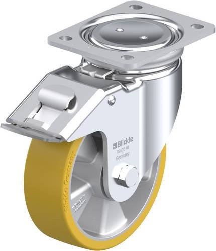 Blickle LUH-ALTH 160K-FI Lenkrolle mit Feststeller, Rad-Durchmesser: 160 mm, Tragfähigkeit: 750 kg, Farbe: Silber/Braun/Mehrfarbig - Bild 1