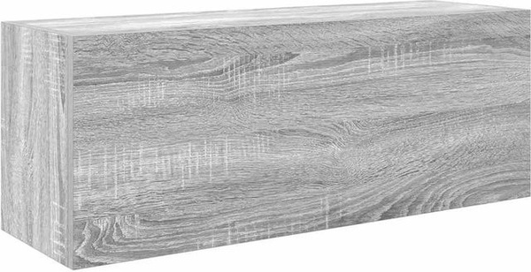 vidaXL Bad-Wandschrank Grau Sonoma aus Holzwerkstoff B/T/H: 80 x 25 x 30 cm
