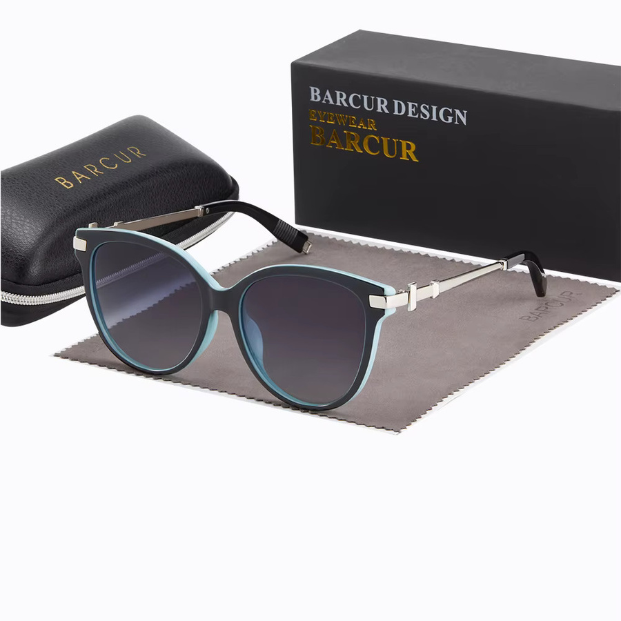 BARCUR Sonnenbrille Cat-Eye, Vollrand, Schwarz, Damen - Bild 1