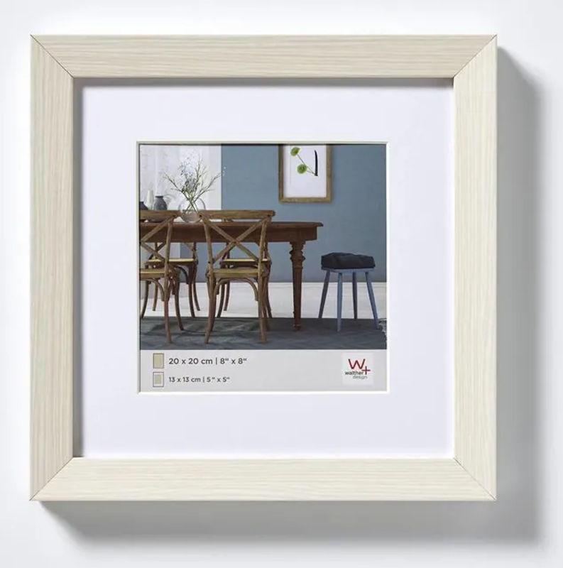 Walther Design Bilderrahmen Weiß mit Passepartout und entspiegeltem Glas, B/H: 40 x 40 cm - Bild 2