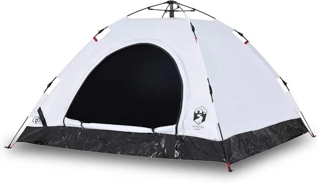 Furnicato Campingzelt Kuppel Weiß Verdunkelnd H x B x T: 185 x 300 x 300 cm - Bild 1