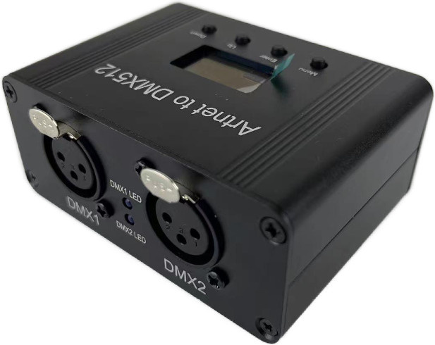 OLUNGVY 2-Universum Ethernet-Beleuchtungsschnittstelle mit ArtNet, sACN, DMX512 und RDM in Schwarz - Bild 1