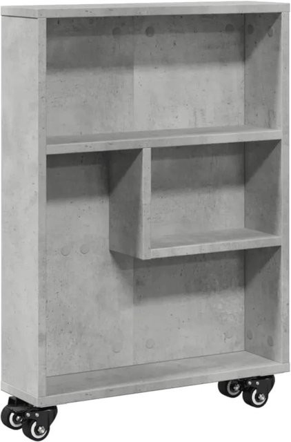vidaXL Aufbewahrungswagen schmal in Betongrau aus Holzwerkstoff B/T/H: 48 x 13 x 68 cm - Bild 1
