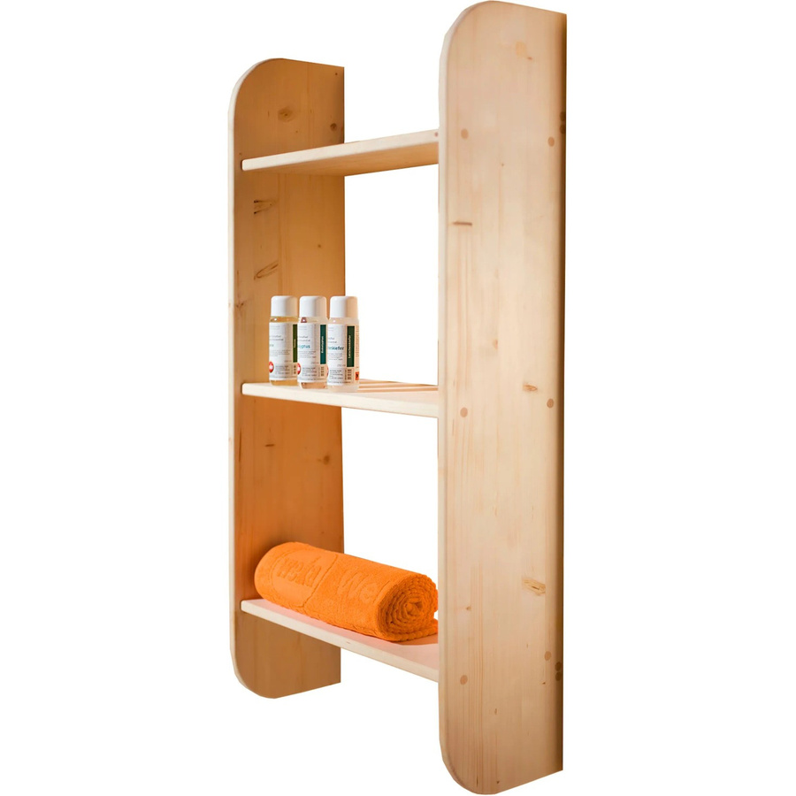 WEKA Wandregal für Sauna und Infrarotkabine, beige, B/T/H: 60 x 25 x 120 cm - Bild 2