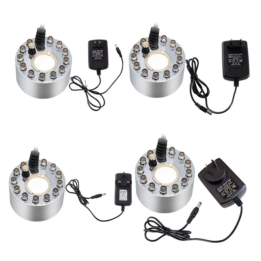 Donirt 12-Lichter-Nebelmaschine mit 16mm Mini-LED-Kürbislicht für Wasserbrunnen und Teiche als Ultraschall-Zerstäuber für Halloween und Weihnachten - Bild 5