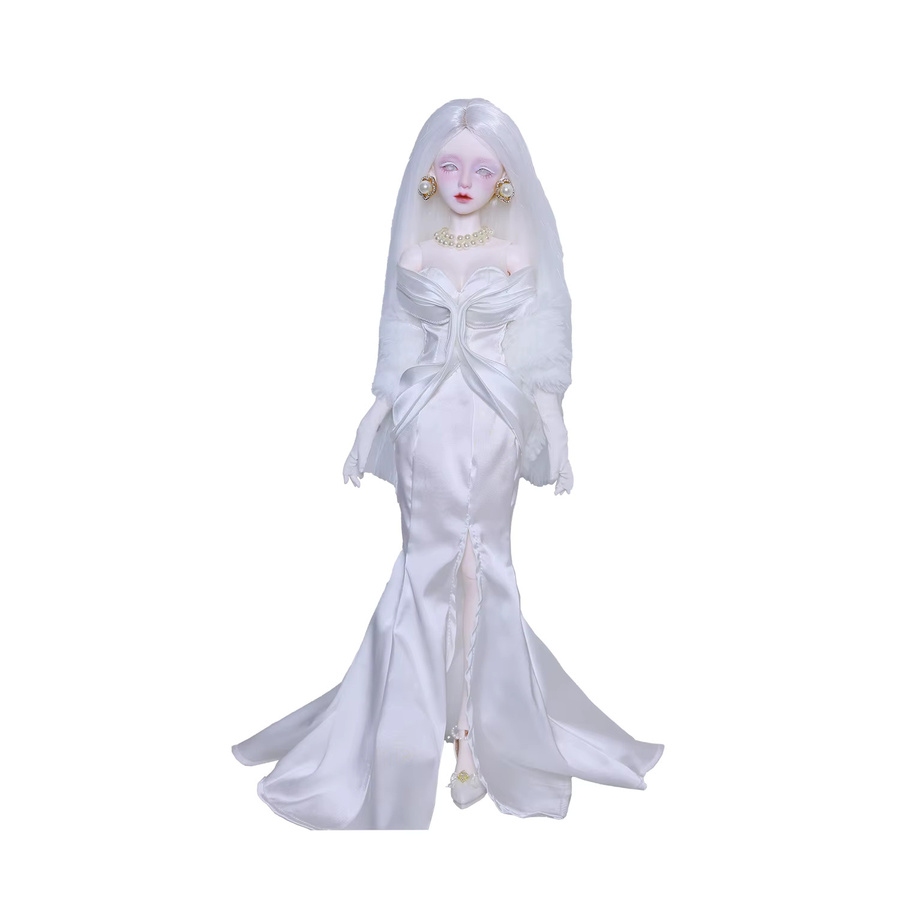 JOYBJD Lvy 1/4 Puppe mit Kugelgelenk, weißes Kleid, Set - Bild 4