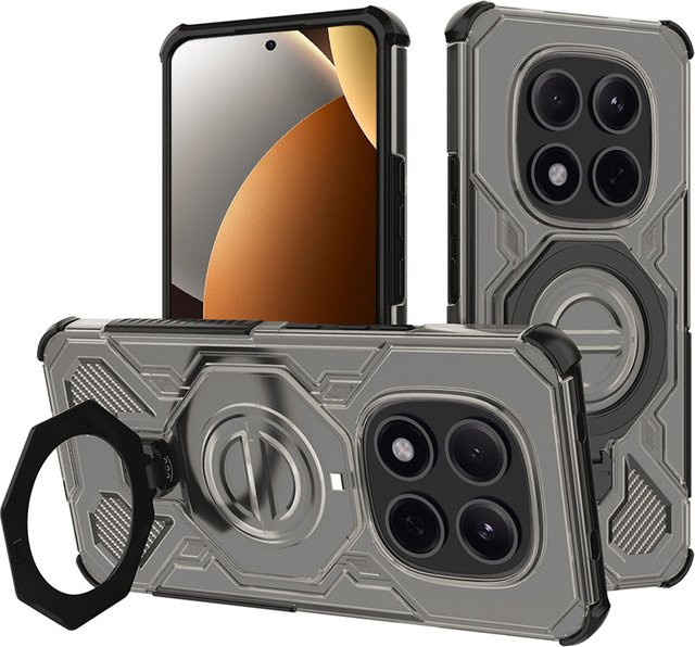 Xiaomi Techsuit Carbon Shield Pro Schutzhülle für Poco M8 Pro und Redmi Note 15 Pro+ 5G in Rauchfarben - Bild 1