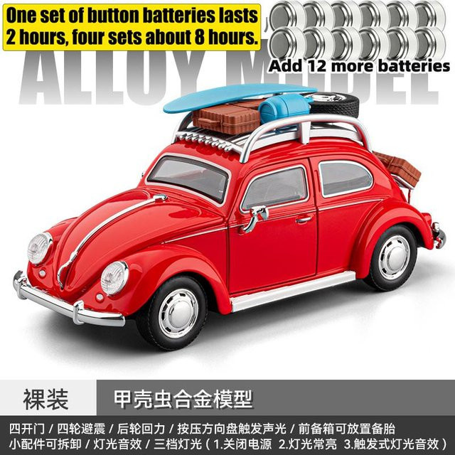 Linyi toy car Volkswagen Käfer Camping, Modellauto, 1:24, Metall, ab 14 Jahren - Bild 1