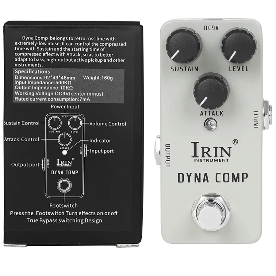 IRIN Gitarren Effektpedal mit Kompression, Fuzz, Overdrive, Distortion und Boost für E-Gitarren und Bass mit True Bypass - Bild 1