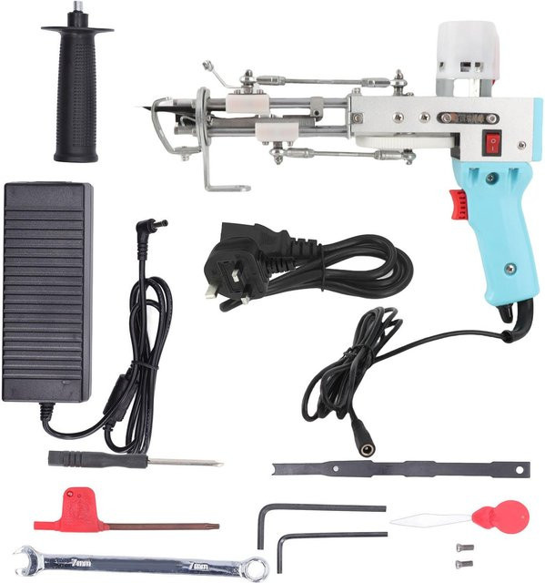 Aimo 2 in 1 Tufting-Pistole Doppelzweck Teppichherstellungs-Kit DIY Stickmaschine in Schwarz und Multicolour - Bild 1