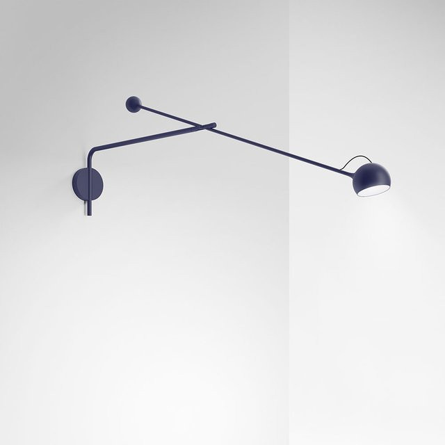 Artemide Ixa Parete L LED-Wandleuchte in Blau mit verstellbarem Arm und 3.000 K Farbtemperatur - Bild 1