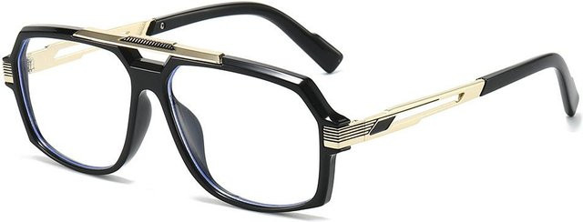 Korrektionsbrille Aviator, Herren, Vollrand, Metall, schwarz - Bild 1