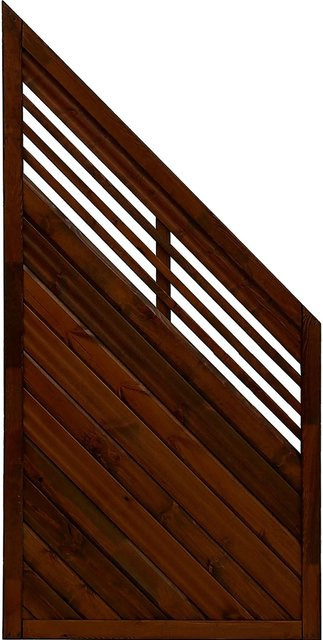Andrewex Sichtschutzzaun Anschlusselement Nicea aus Kiefernholz in Braun, Höhe: 180 cm, Breite: 90 cm, Tiefe: 90 cm - Bild 1