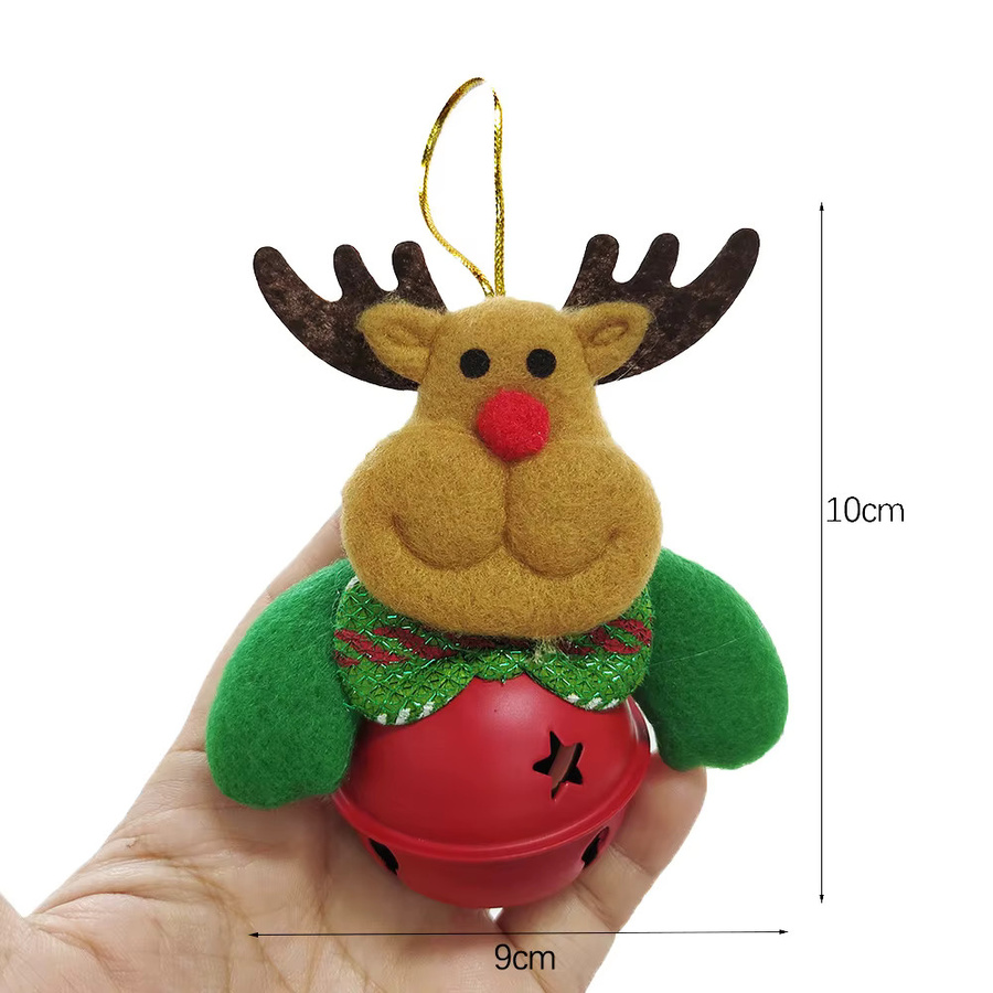 Chouchouter Weihnachtsbaum Anhänger aus Filz mit Glocke und Puppen-Motiven in Multicolor - Bild 4