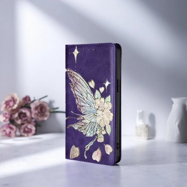 Magnetische Flip-Lederhülle für Samsung Galaxy S26 Ultra S25 FE S24 S23 S22 in Grau - Bild 1