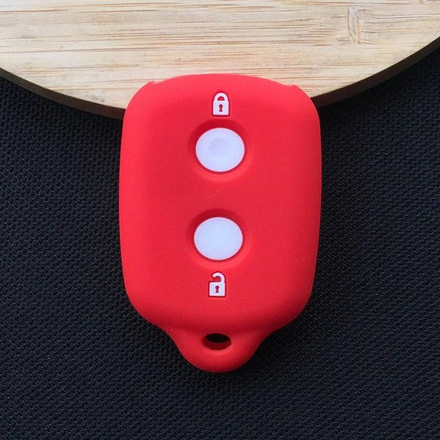 Silikon Schlüsselabdeckung für Daihatsu Terios 2 in Rot als Schutzhülle für den 2-Tasten-FOB-Schlüssel - Bild 1