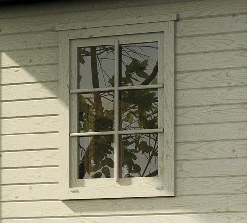WEKA Zusatzfenster für Gartenhäuser aus Holz und Glas in Beige, B: 84 cm, H: 113 cm - Bild 2