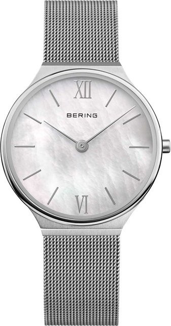 Bering Damenuhr, Quarz, Edelstahl, 34 mm, Weiß, 3 ATM - Bild 1