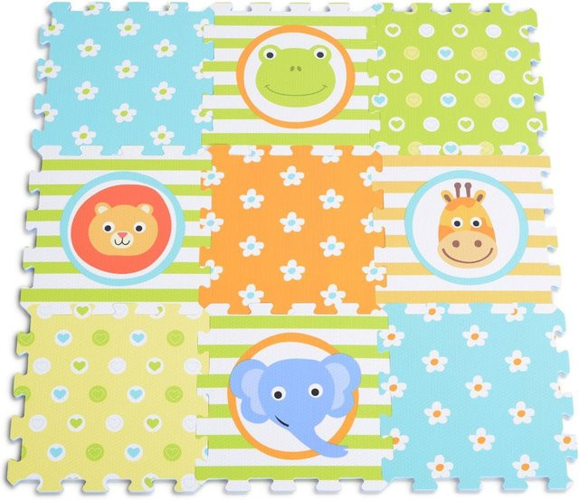 Moni Puzzlematte, Puzzleteppich, 9-teiliges Set, orange, Schaumstoff - Bild 1