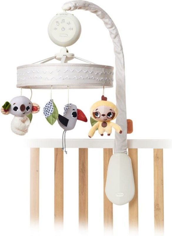 Tiny Love Boho Chic Baby Mobile mit Spieluhr, LED-Beleuchtung und Tierfiguren in Weiß - Bild 1