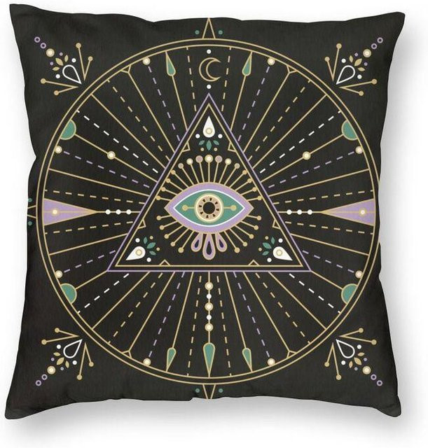 JMG Clothing Kissenbezug Böser Blick Mysterium Geist in Schwarz, B/H: 50 x 50 cm - Bild 1