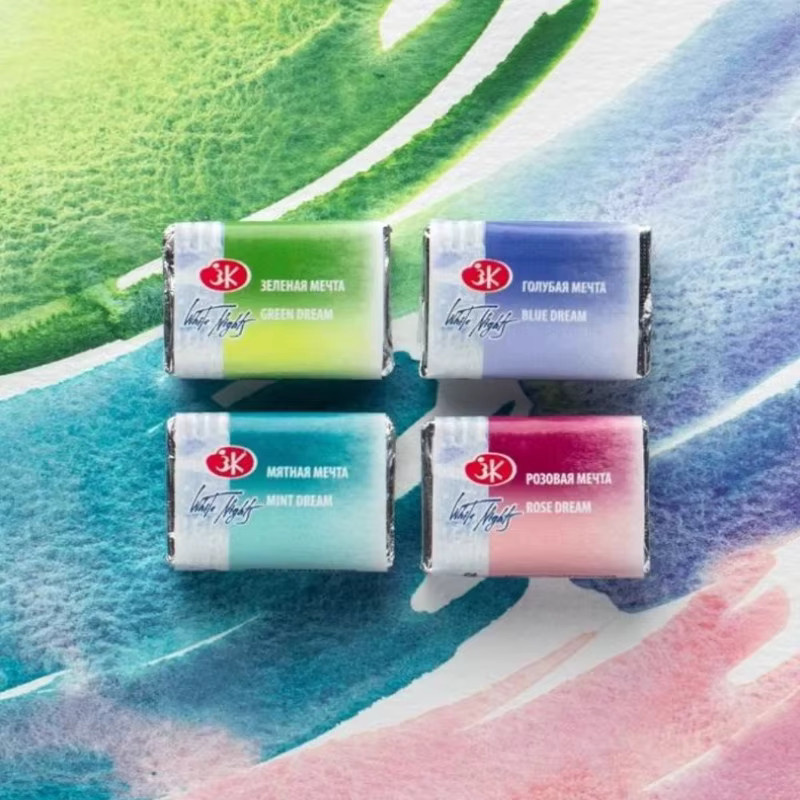 White Nights Limited Edition Granulation Solid Aquarellfarben in Künstlerqualität, Multicolour - Bild 2