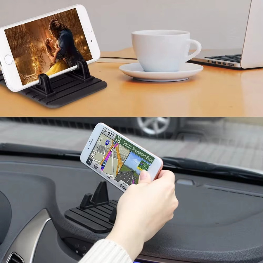 Universelle Silikon Anti-Rutsch-Matte für das Auto Armaturenbrett als Telefon und GPS Halterung in Schwarz - Bild 5