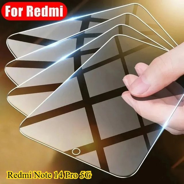 9H HD Clear gehärtetes Glas Schutzfolie für Xiaomi Redmi Note 14 13 12 Pro 4G 5G, kratzfest, transparent - Bild 1