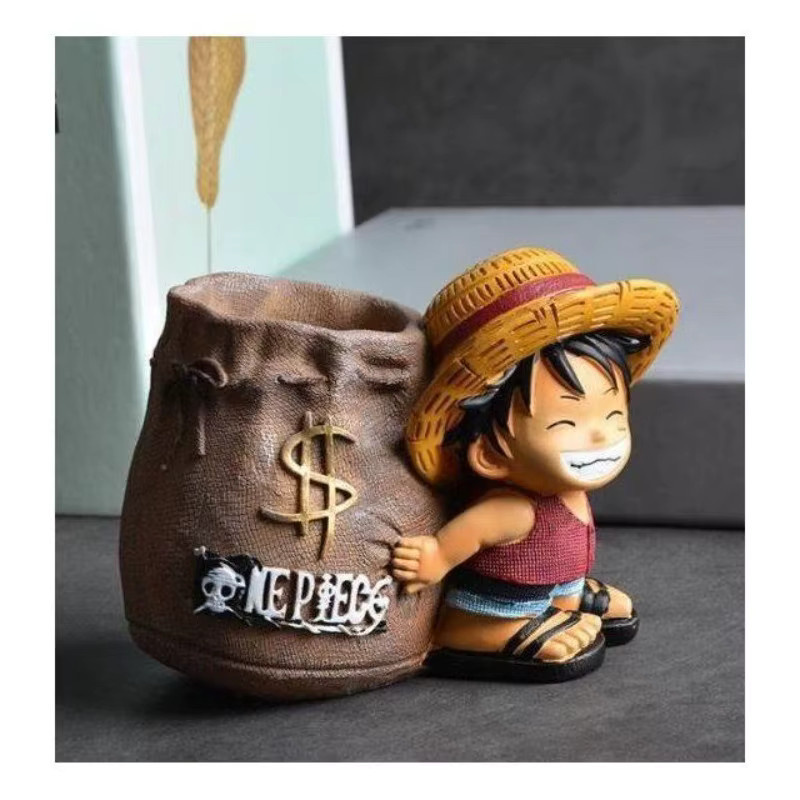 ONE PIECE Monkey D. Luffy Stifthalter als 2D-Figur für deinen Schreibtisch, braun - Bild 4