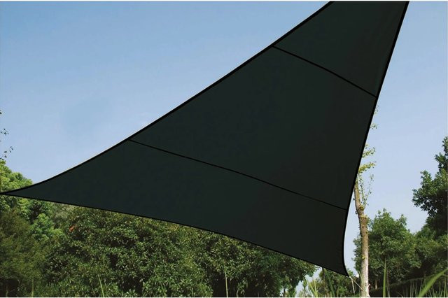 Perel Dreieckssonnensegel aus Polyester in Dunkelgrau, B/T/H: 360 x 360 x 360 cm - Bild 1