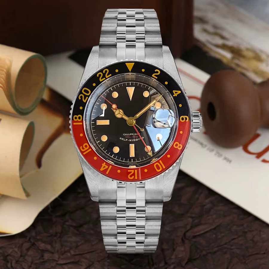 Tandorio Armbanduhr GMT, Automatik, Edelstahl, Saphirglas, 38 mm, Herren - Bild 2