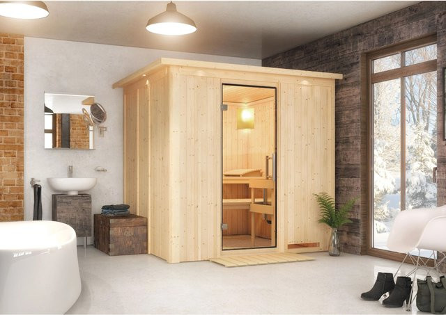 Karibu Sauna LED-Dachkranz in Natur - Bild 1