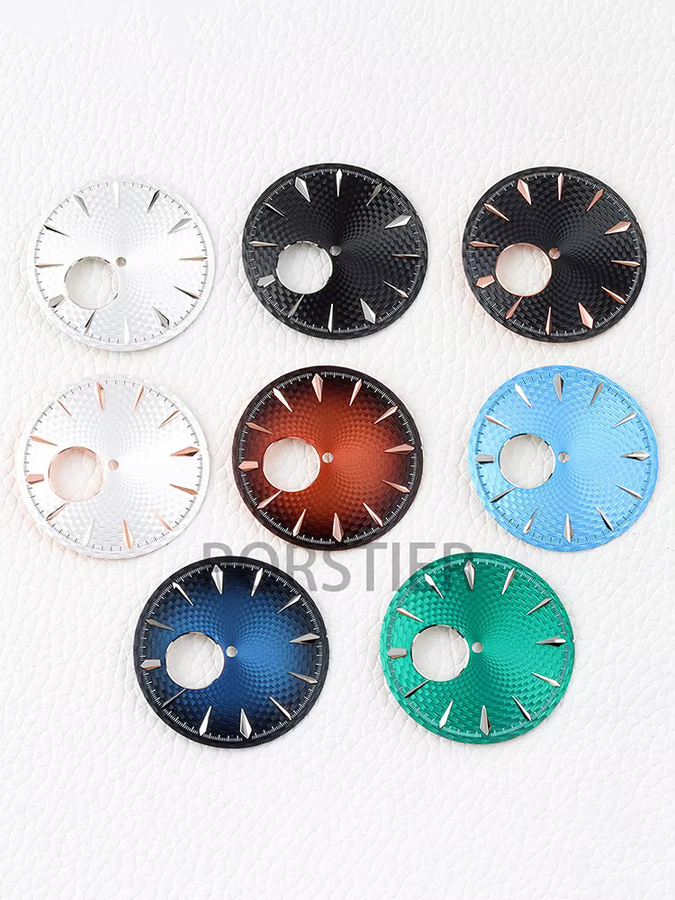 Uhrenzubehör Zifferblatt, 35 mm, 316L Stahl, Gewebtes Zifferblatt, Unisex - Bild 2