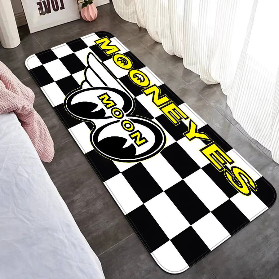 Mooneyes Bodenmatte im Retro-Checkerboard-Design, rutschfest und weich, Mehrfarbig, Rechteckig - Bild 4