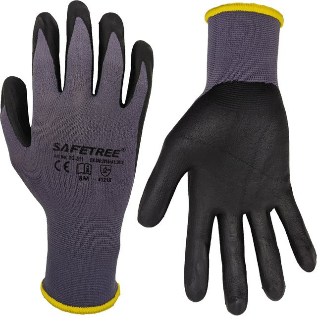 SAFETREE 10 Paar Nitrilbeschichtete Nylon-Sicherheitshandschuhe für Mechaniker - Bild 1