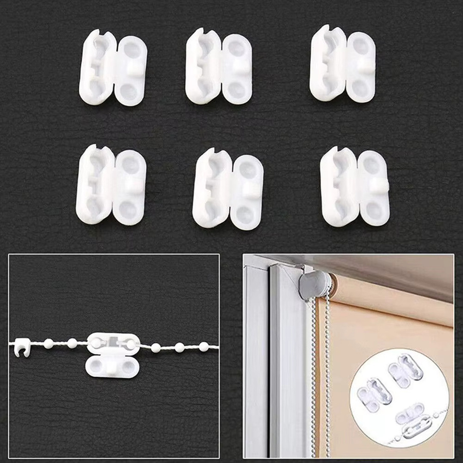 10 Stück Kettenverbinder Clips aus Kunststoff in Weiß für Rollo und Vorhang als Ersatz Zugschnurverbinder - Bild 2
