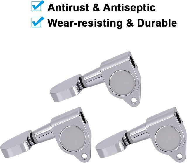 3L3R Locking Tuner Gitarrenmechaniken aus Zinklegierung in Silber Grau - Bild 1