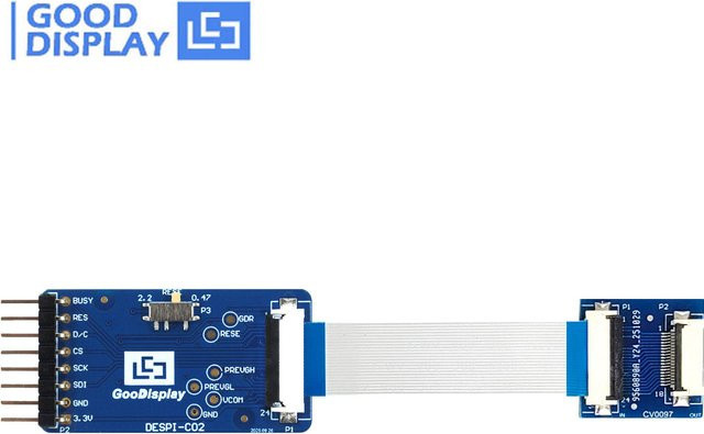 Goodisplay HAT Connection Adapter Board für 0,97 Zoll E-Ink Display DESPI-C02-CV0097 18 PIN in Blau - Bild 1