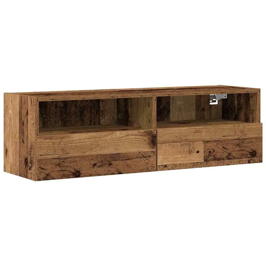 vidaXL TV-Wandregal modern aus Holzwerkstoff in Braun, B/T/H: 100 x 30 x 30 cm - Bild 2