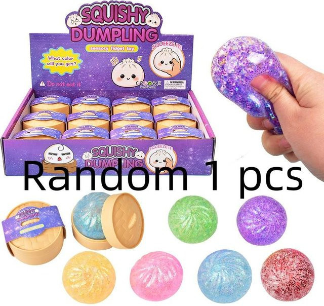 Mini Squishy Knödel mit Dampfgarer, Quetschspielzeug Set, Fidget Sensorikspielzeug - Bild 1