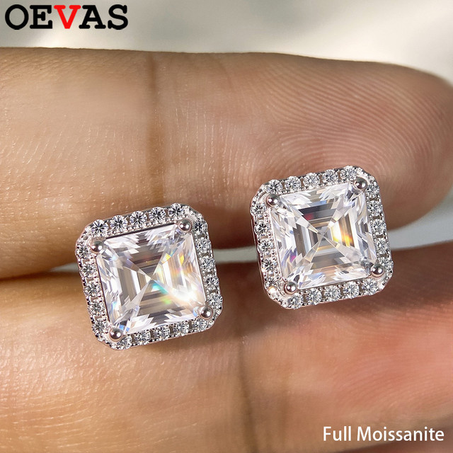 OEVAS Ohrringe, 925 Silber, Moissanit, Damen - Bild 1